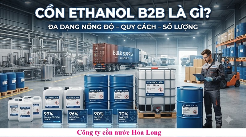 Cồn Ethanol Cho Khách Hàng B2B – Giải Pháp Cung Ứng Ổn Định Cho Doanh Nghiệp